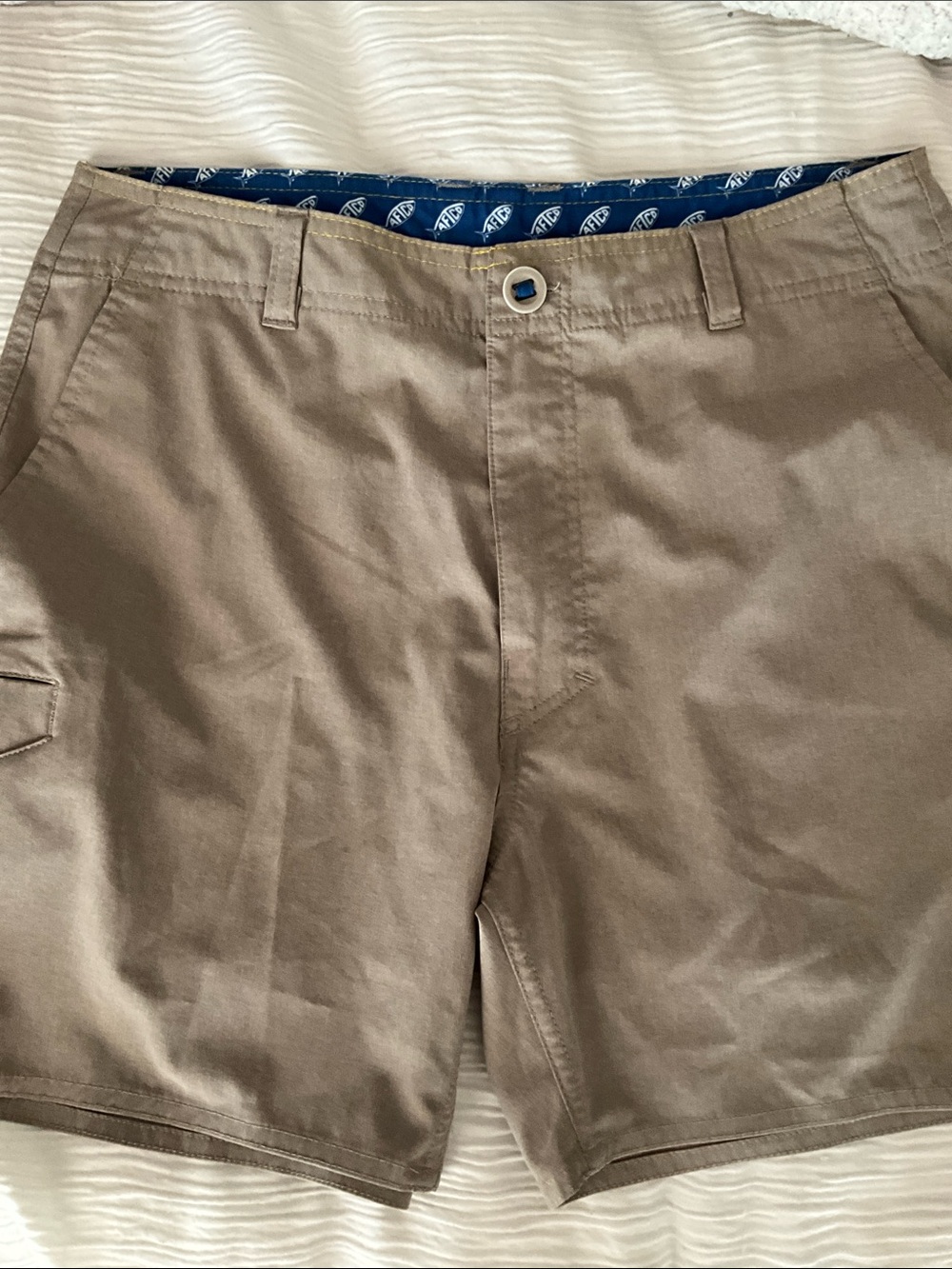 Boys Khaki Aftco Fishing Shorts